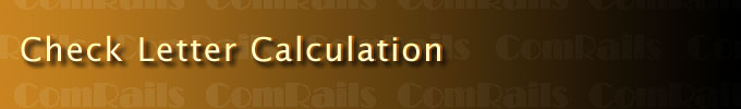 Check Letter Calculation