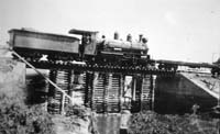 'a_a0229 - 12.1.1936 - Central Australia Railway - NM 24 on work train at Boolunda Bridge 244 Miles '