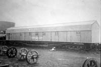 'a_a0271 -  19.1.1915 -  Trans-Australian Railway Hospital carriage - construction train'