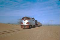 'a_m0039 - 27.3.1964 - GM 17 and T 256 on Piggyback on way top Port Augusta on Sundowner Trip'