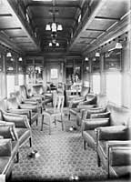   Interior view of AF class lounge car taken in 1917