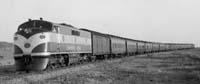 Trans-Australian with GM 1 and wooden cars, circa 1951.