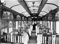 'b02-54d - circa 1920 - Interior of "D" class dining car '