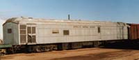 'b03-15a - 19.08.1987 - Former South Australian Railways "Mount Lofty" car after conversion to <em>Tea and Sugar</em> work as "OPB 328" at Port Augusta.'