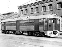 Bluebird railcar 282 at Islington Workshops.