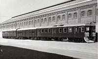 'b07-26c -   - South Australian Railways Redhen railcar 344 + 860 class trailer and railcar 345.(South Australian Railways)'