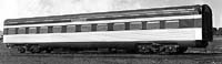 'b08-03b - circa 1947 - Exterior of Caferteria Car.(South Australian Railways)'