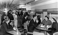 'b08-04a - circa 1947 - Interior of Cafeteria Car.(South Australian Railways)'
