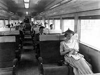 'b08-21 -   - Victorian & South Australian Railway Joint first class sitting car interior as originally built.(South Australian Railways)'