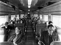 Second class sitting car interior as originally built