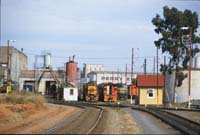 June 1985 Mile End workshops - locomotives 830 + 506 + C504