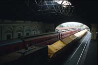 'cd_p0103914 - 14<sup>th</sup> October 1985 - Ballarat - Inside station - wooden sleeping cars'