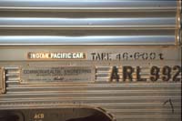   20.7.1986 ARL992 Indian Pacific builders plate