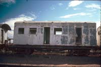 'cd_p0106835 - 5<sup>th</sup> April 1987 - Flat wagon R 1637 at Stirling North on 5.4.1987. The hut on it is number W 25'