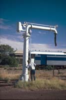 9.5.1987 Copley station yard bluebird 256 and water column