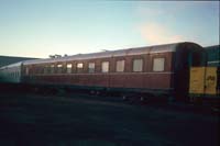 'cd_p0107602 - 19<sup>th</sup> August 1987 - Port Augusta dining car DC 95 painted maroon'
