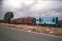 13<sup>th</sup> March 1988 Goolwa loco 351 tree cutting + baggage car