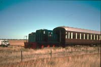 'cd_p0108310 - 3<sup>rd</sup> April 1988 - Minvalara loco NC 1 on rear of train'