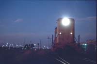 'cd_p0109720 - 21<sup>st</sup> April 1990 - Dry Creek - Steamranger - loco 350 diesel at night'