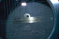 'cd_p0109750 - 14<sup>th</sup> June 1990 - Ghan DF 231 <em>Stuart Restaurant</em> name sign on door'