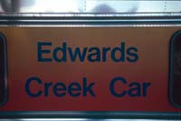 'cd_p0109866 - 19<sup>th</sup> June 1990 - Alice Springs station ARL 291 <em>Edwards Creek</em> car sign'