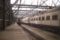 'cd_p0109915 - 11<sup>th</sup> July 1990 - Port Pirie car barn - sleeper AR 33 + theatrette OWB 144 + dining XDA 52'