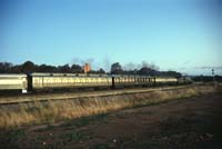 8.11.1991 North Adelaide night train - loco 520 + <em>Finniss</em> + <em>Inman</em> + <em>Coliban</em> + Bowmans - South Coast Explorer