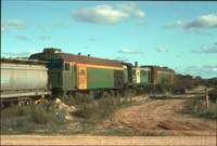 28.4.1992 Lock - locos NJ5 + 872 + NJ2 on wheat train