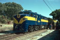 'cd_p0110847 - 18<sup>th</sup> April 1993 - Angaston - Explorer - Engine 961 + steel cars'