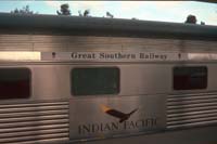 'cd_p0112012 - 6<sup>th</sup> March 1998 - Keswick - BRJ 915 - detail of Indian Pacific logo on side of car'