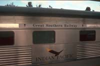   6.3.1998 Keswick - BRJ915 - detail of Indian Pacific logo on side of car