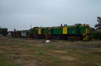 18.5.2002 Port Dock  DE 844 + CK5 on ballast train.