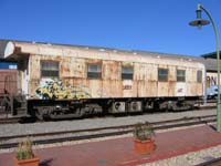 'cd_p1026549 - 16<sup>th</sup> February 2006 - National Railway Museum - Port Adelaide - Pay car PA281  exterior on the day it arrived at museum'