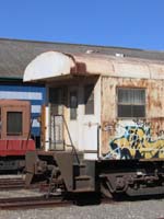 'cd_p1026550 - 16<sup>th</sup> February 2006 - National Railway Museum - Port Adelaide - Pay car PA281  exterior on the day it arrived at museum'