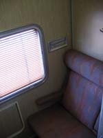 'cd_p1028408 - 9<sup>th</sup> April 2006 Keswick  Interior ARJ 242  Gold Kangaroo roomette sleeping car Brachina -  '