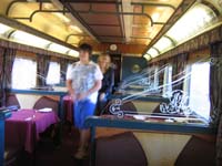 'cd_p1028431 - 9<sup>th</sup> April 2006 - Keswick  Interior DF 232 Queen Adelaide Gold Kangaroo dining car'