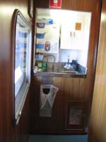 'cd_p1028459 - 9<sup>th</sup> April 2006 - Keswick  Interior ARL 922 Gold Kangaroo sleeping car - self service refreshment area'