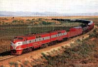 'cr1968-03a - circa 1968 - Double headed GM12 and GM36 at the headof a goods train at York's Crossing Port Augusta '