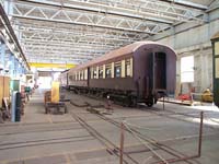 'ir_000518_06 - 18 May 2000 - Cars SS 44 and SSAF 27 inside Block 1 at Midland Workshops, Western Australia, .'