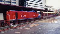 'jc_victoria_20040108_02 - 8.1.2004 - Club car <em>Victoria</em> at Spencer Street Station. '