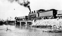 'mbc_10 - Bridge repairs Central Australia Railway  location unknown  Bill Crowe and Tom Duncan crew (W.J.Crowe Collection) -  '