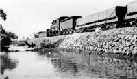 'mbc_11 -   - Bridge repairs Central Australia Railway  location unknown  Bill Crowe and Tom Duncan crew (W.J.Crowe Collection)'