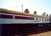 'pda_club_car_victoria_view_3 - Thursday 2<sup>nd</sup> May 2003 - The Club Car <em>Victoria</em> at Warrnambool. It is seen here as part of the West Coast Railway Warrnambool May Racing Carnival 2003 Warrnambool Cup Race special.'