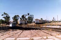 'pf55 - January 2000 - Tailem Bend Roundhouse showing BA and EF class cars.'