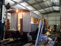 18.6.2005 Brakevan 4420 being rebuilt at Goolwa depot