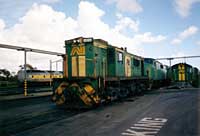 'pf_1446 - 23.8.1996 - CLP11 + 848 + GM47 + 518 at Motive Power Centre Dry Creek'