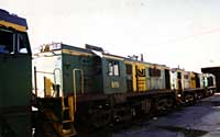 10.10.1997 704 + 859 + 874 + CK2 at Motive Power Centre Dry Creek Dry Creek