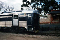 'pm_251tanundabgauge -   - 251 leads the railcar set at Tanunda on the return leg of its inaugural trip.'