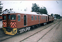 'pm_412_and_trailer -   - Preserved redhen 412 and 820 class trailer at Goolwa.'