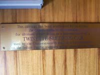   2002 Plaque inside ARL 249